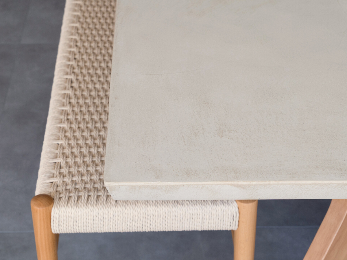 モールテックス ダイニングテーブル Cafe latte(ベージュ) T9 幅150 x 奥90cm ベンチ(ビーチ材)
