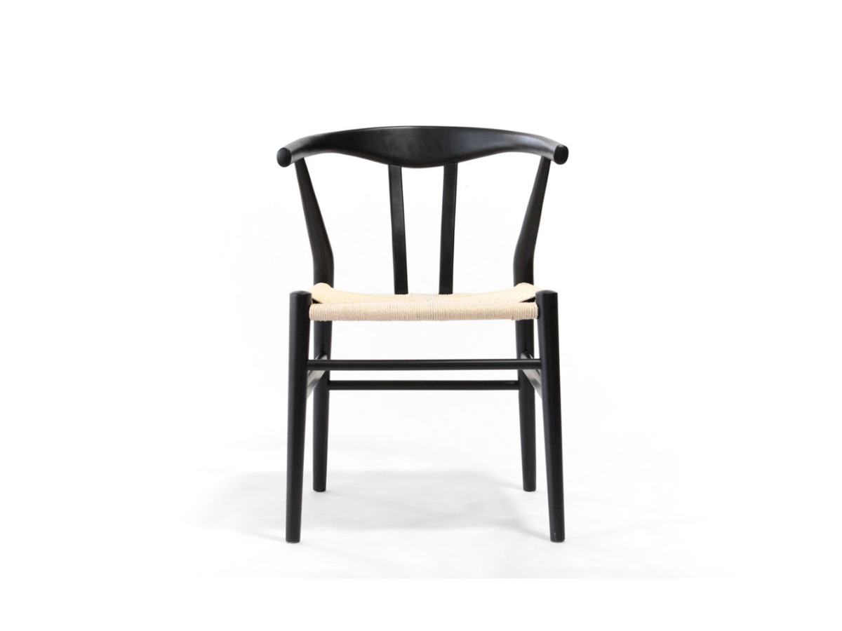 リボーンチェア　椅子　ダイニングチェア　リプロダクト　Yチェア ブラック　① リボーンチェア Yチェア リプロダクト ビーチ材 ブラック塗装