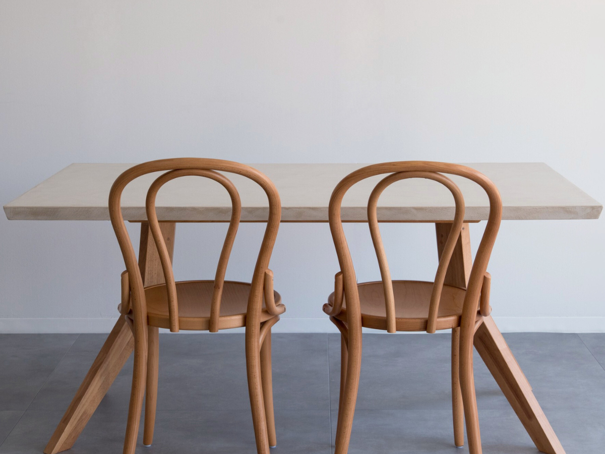 モールテックス ダイニングテーブル Cafe latte(ベージュ) T9 幅150 x 奥90cm エースチェア(ビーチ材)