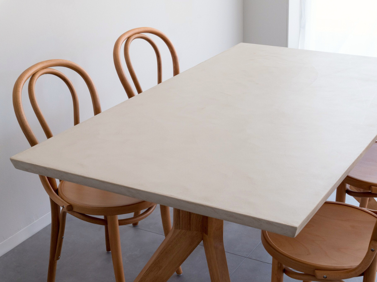 モールテックス ダイニングテーブル Cafe latte(ベージュ) T9 幅150 x 奥90cm エースチェア(ビーチ材)