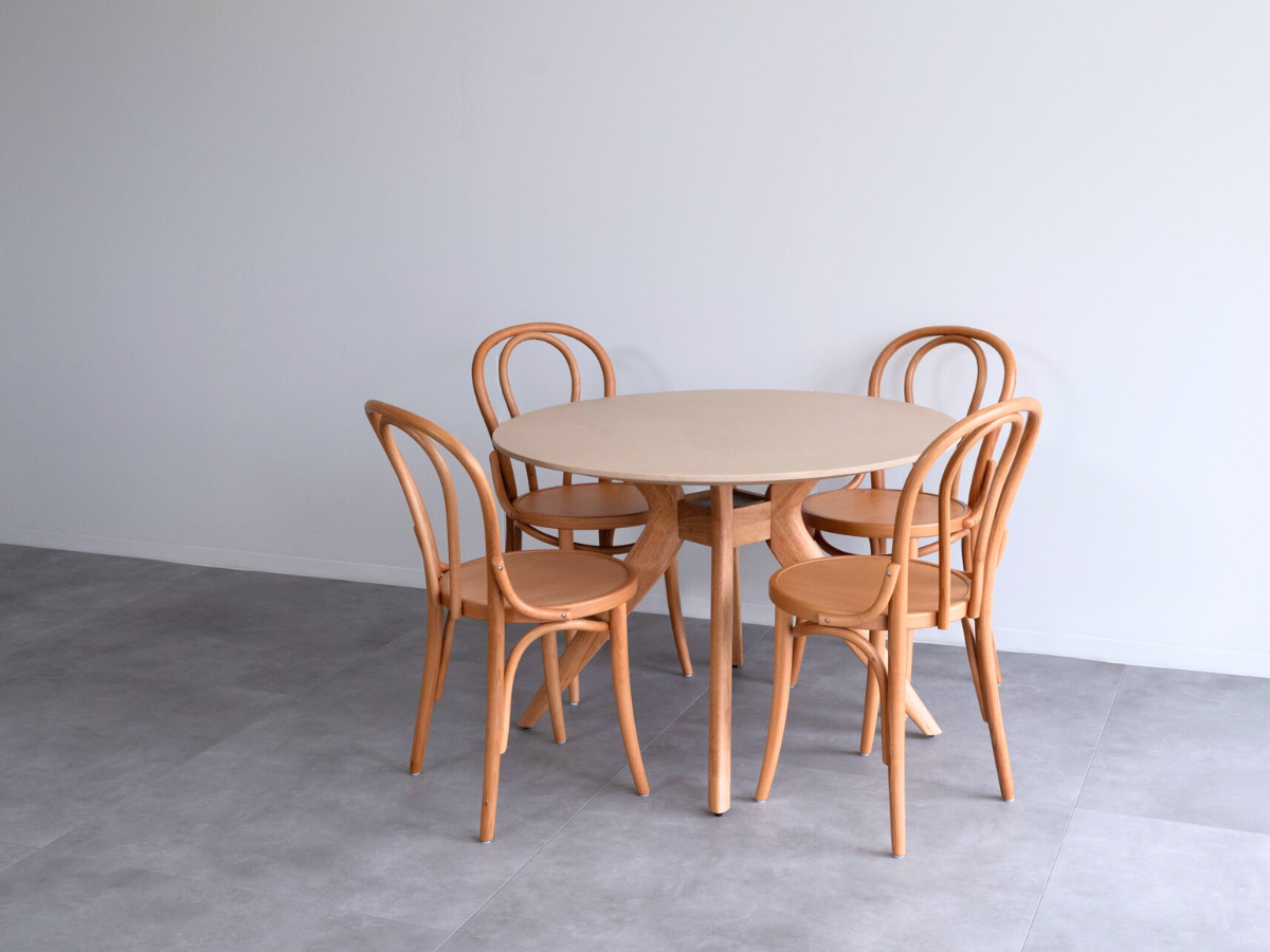 モールテックス ラウンド・丸テーブル Milk(ピンクベージュ) R2 直径100cm エースチェア