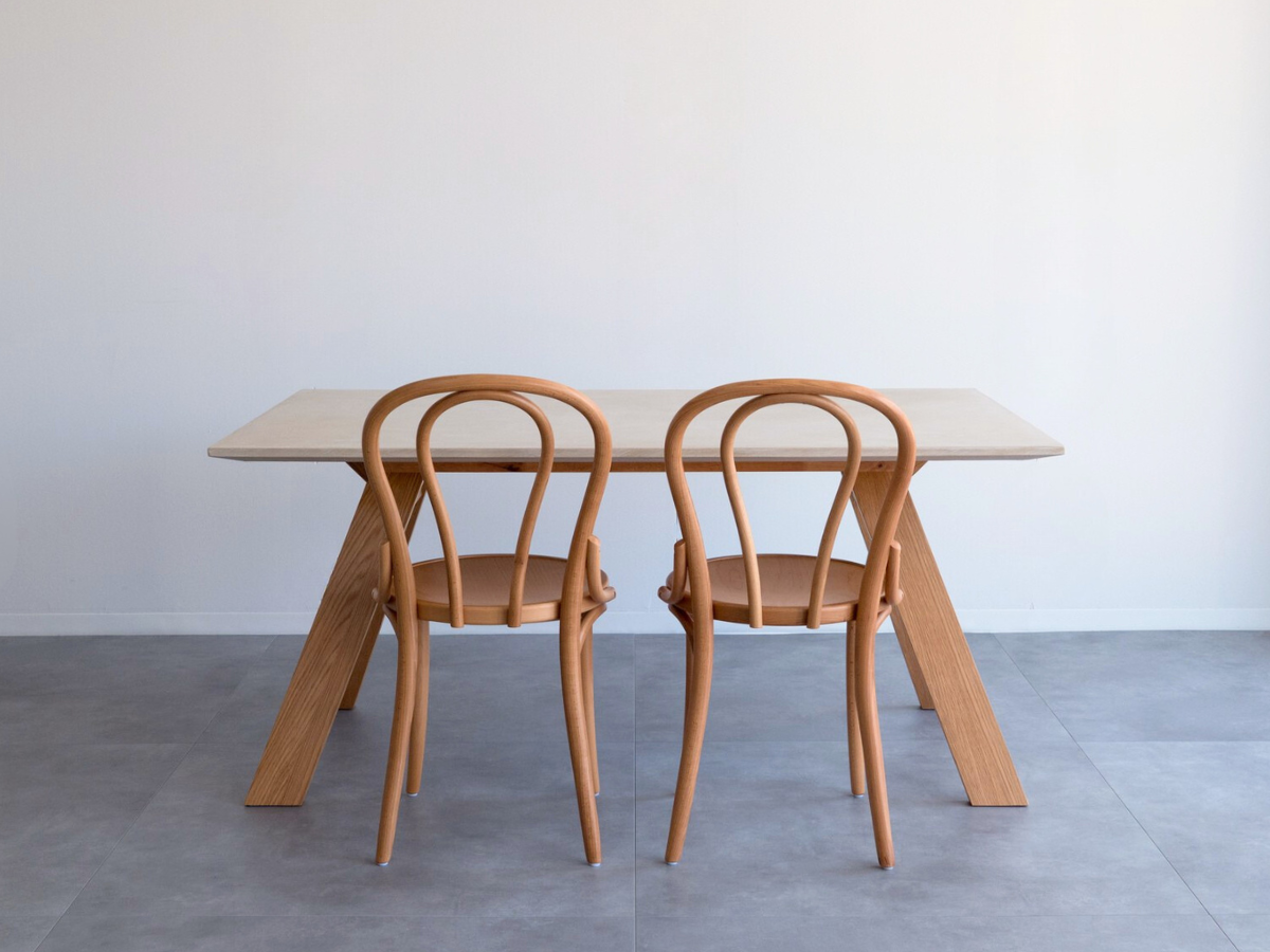モールテックス ダイニングテーブル Cafe latte(ベージュ) T8 幅150 × 奥90cm エースチェア(ビーチ材)
