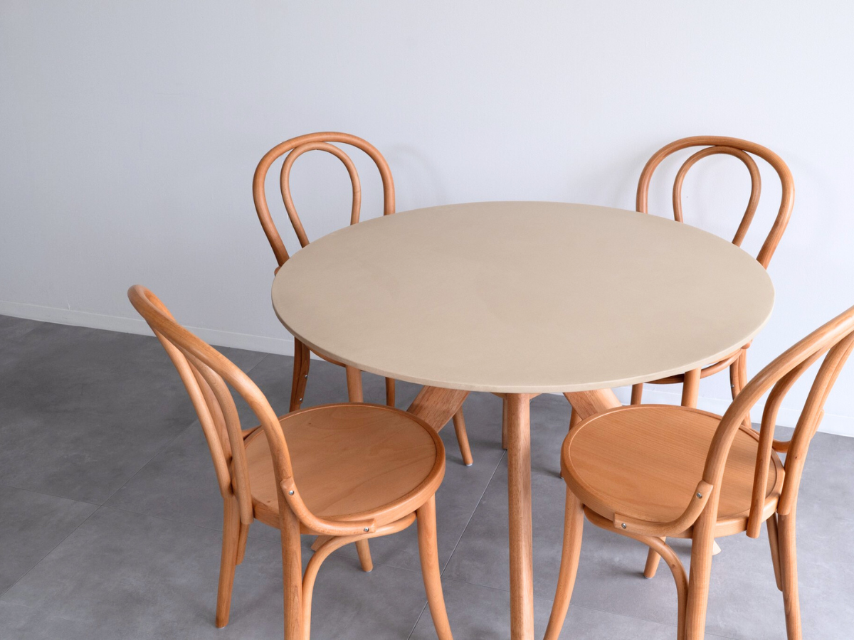 モールテックス ラウンド・丸テーブル　Cafe latte(ベージュ) R2 直径100cm　エースチェア